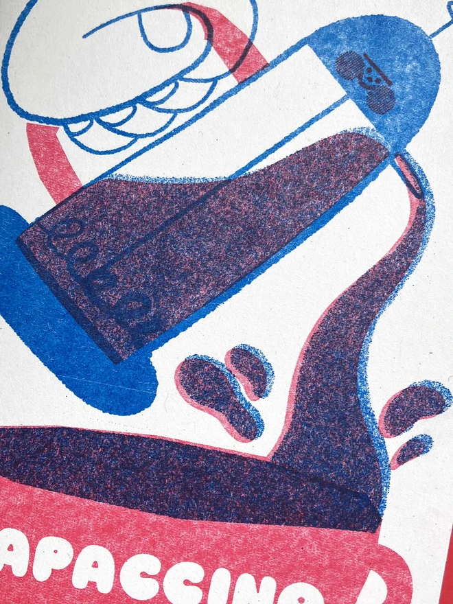 'Papaccino' A6 Riso Greetings Card