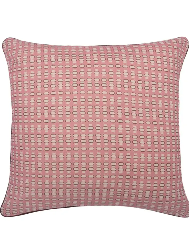 pink square cushion