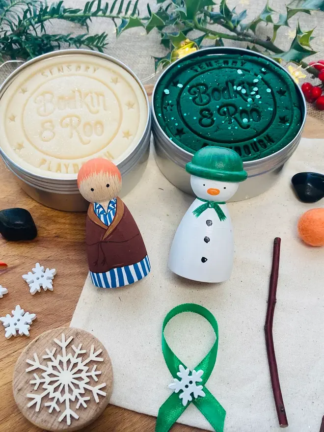 Snowman Playdough Set