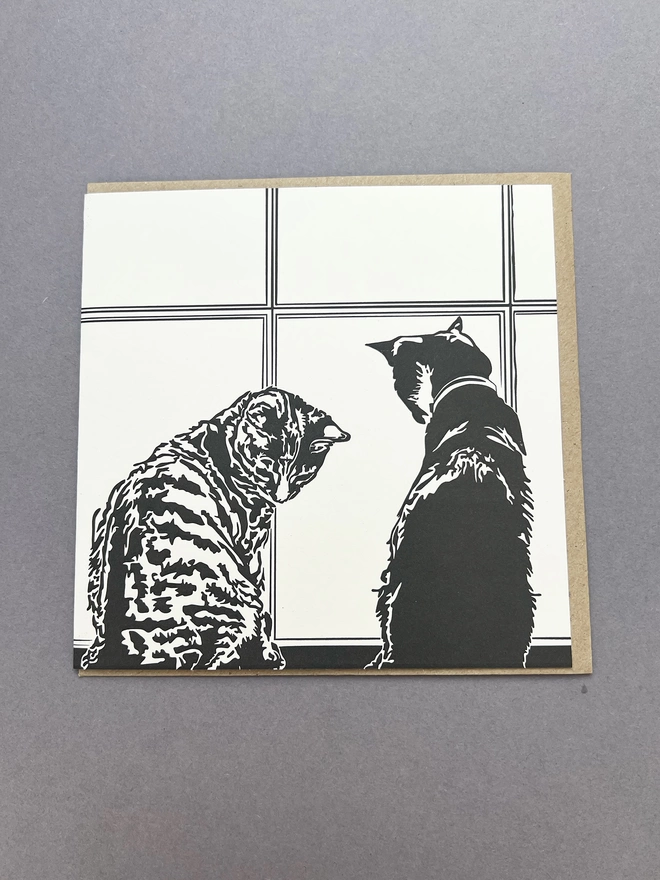 Image showing the two cats sat at a window