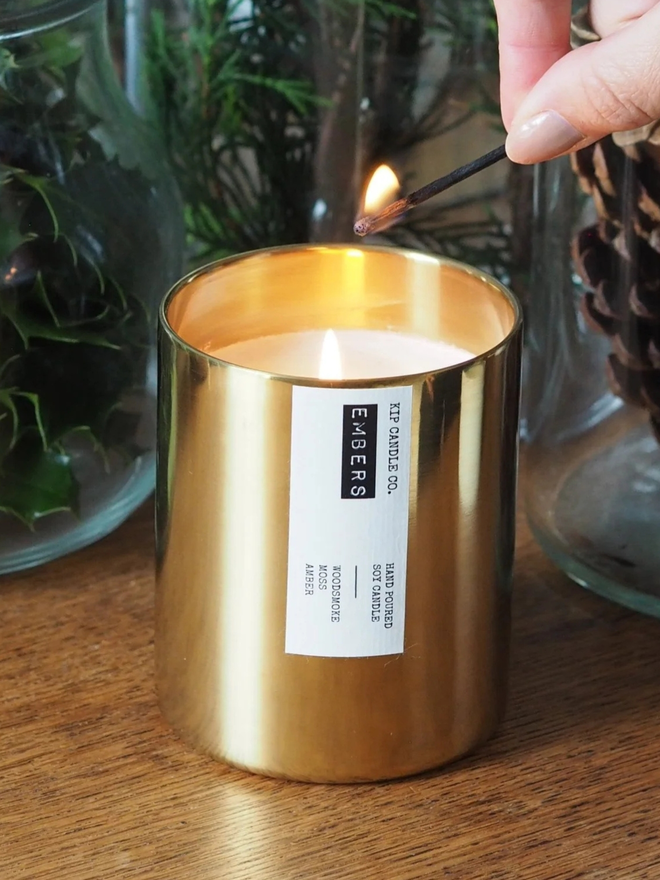 Embers Christmas scented candle