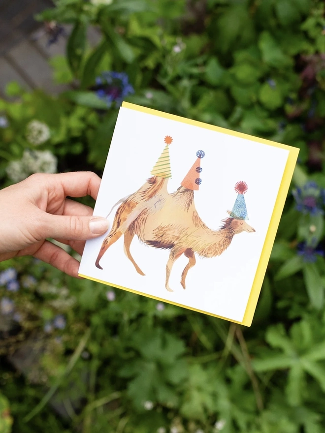 Personalised Party Camel Birthday Card